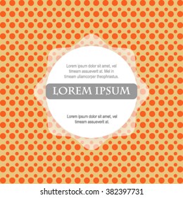 Beautiful vintage background with round text box.
Business card design or book cover.