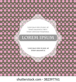Beautiful vintage background with round text box.
Business card design or book cover.
