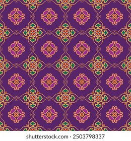 Beautiful vintage background seamless for fabric, wrapping paper, linoleum, wallpaper, cover, banner vector.