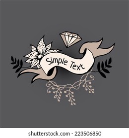 Beautiful vintage banner