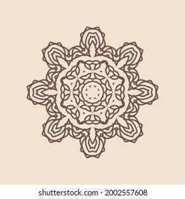 Hermoso patrón circular vintage de indian, excelente vector de ilustración vectorial