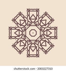 Hermoso patrón circular vintage de indian, excelente vector de ilustración vectorial