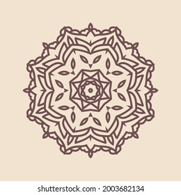Hermoso patrón circular vintage de indian, excelente vector de ilustración vectorial