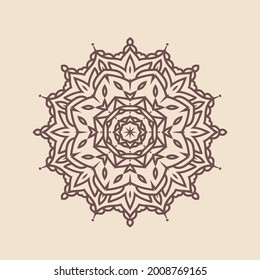 Hermoso patrón circular vintage de indian, excelente vector de ilustración vectorial