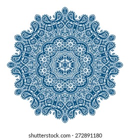 Hermoso patrón circular vintage de indio, excelente Ilustración vectorial, EPS 10