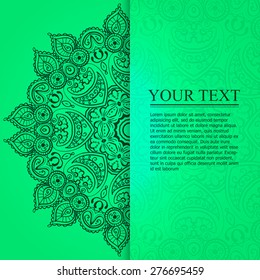 beautiful vintage circular pattern of indian, floral round, vector illustration