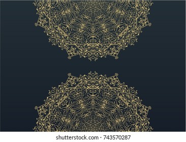 beautiful vintage circular pattern of indian, floral round, vector illustration. Background for postcard. Abstract, ottoman motifs element. decorative ethnic greeting card or invitation background.