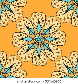 Beautiful vintage colored seamless pattern. Vector illustration
