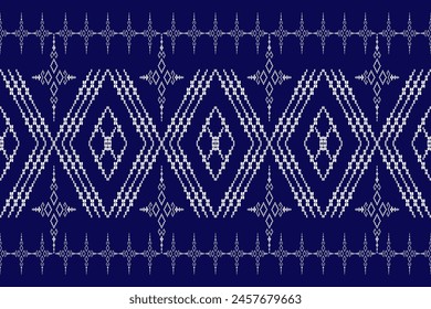 Beautiful vintage cross stitch traditional ethnic pattern.floral pixel art embroidery. Elegance background abstract Aztec beautiful seamless pattern for fabric,cloth,dress,carpet,curtain,sarong,batik.