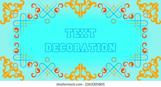 Beautiful, vintage, decorative frame for the text of invitations, congratulations, quotes, citation. The frame consists of elements of Asian and Latin American patterns, ornaments.