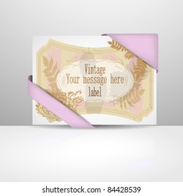 beautiful vintage design card, vector illustration