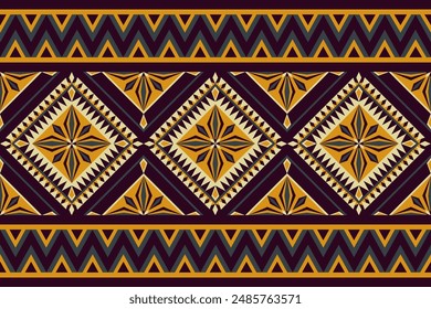 Beautiful vintage fabric pattern with back brown color 