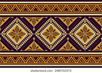Beautiful vintage fabric pattern with back brown color 