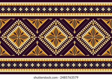 Beautiful vintage fabric pattern with back brown color 