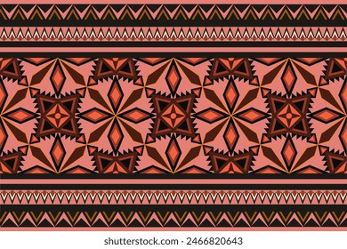 Beautiful vintage fabric seamless pattern yellow and red tones color 