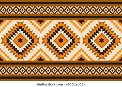 Beautiful vintage fabric seamless pattern yellow and red tones color 