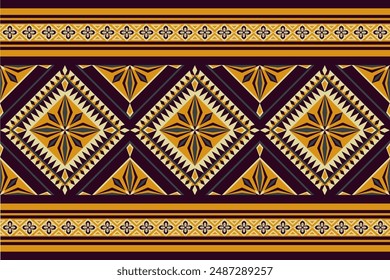Beautiful vintage fabric seamless pattern with bright brown color tones 