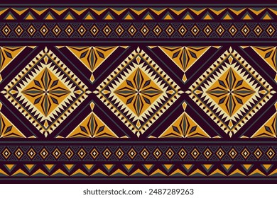 Beautiful vintage fabric seamless pattern with bright brown color tones 