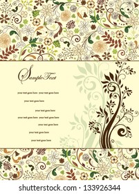 Beautiful vintage floral card