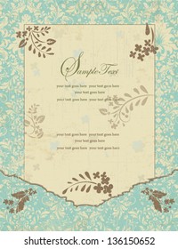 Beautiful vintage floral card