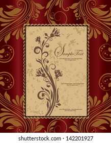 Beautiful vintage floral card