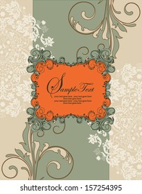 Beautiful vintage floral card