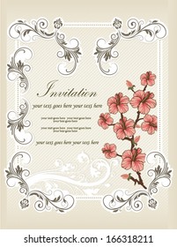 Beautiful vintage floral card