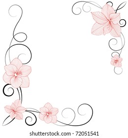 Beautiful vintage floral frame.
