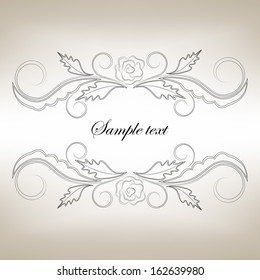 beautiful vintage floral frame design for wedding and multipurpose invitation cards.Eps10