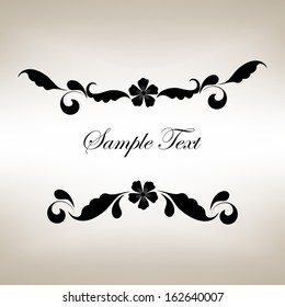 beautiful vintage floral frame design for wedding and multipurpose invitation cards.Eps10