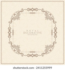 Beautiful Vintage floral frame elegant background design vector