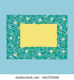 Beautiful vintage floral ornament frame. Decorate wedding invitation, greeting and celebration card, poster, brochure or any other retro design. Great vector drawing for wood, vinyl or metal engraving