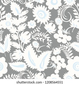 Beautiful vintage Floral pattern. Botanical Motifs scattered random. Seamless vector texture Fashion prints. Vector bright print for fabric or wallpaper. Interior, wrapping,