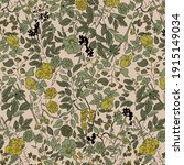 Beautiful vintage Floral pattern in the many kind of flowers. Tropical botanical Motifs scattered random. Seamless vector texture.fashion prints. Printing with in hand drawn style on green flower