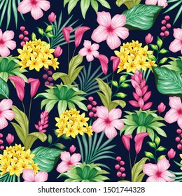 Beautiful vintage floral seamless pattern