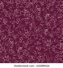Beautiful vintage floral seamless pattern.  Vector illustration