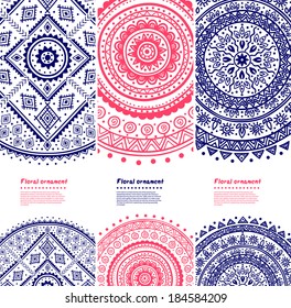Beautiful vintage floral set of banners for your business
