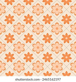 Beautiful vintage flowers seamless pattern 