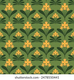 Beautiful vintage flowers seamless pattern 