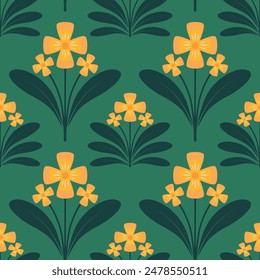 Beautiful vintage flowers seamless pattern 