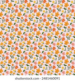 Beautiful vintage flowers seamless pattern 