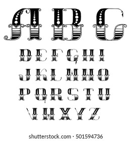 beautiful vintage font painted hands