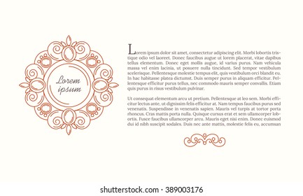 Beautiful vintage frame, an example of its use in conjunction with the text. Great decoration for your layout. Can be used for invitation to a wedding, for processing the header and footer of the book