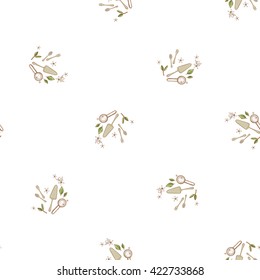 Beautiful vintage hand drawn kitchen tools seamless pattern. Cute artistic decoration for bakery menu background, market, shop, cafe design in watercolor style on white background