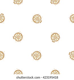 Beautiful vintage hand drawn pear pie seamless pattern. Cute artistic decoration for bakery menu background, market, shop, cafe design in watercolor style on white background