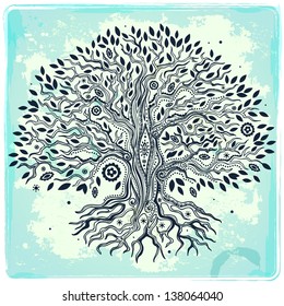 Beautiful Vintage Hand Drawn Tree Of Life