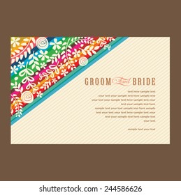 Beautiful vintage invitation cards layout