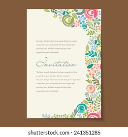 Beautiful vintage invitation cards layouts.