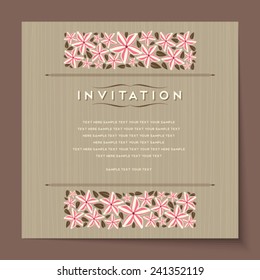 Beautiful vintage invitation cards layouts