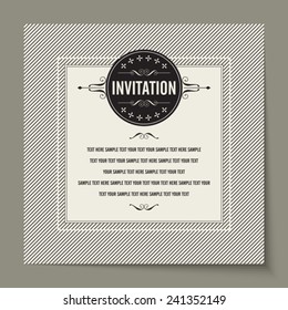 Beautiful vintage invitation cards layouts